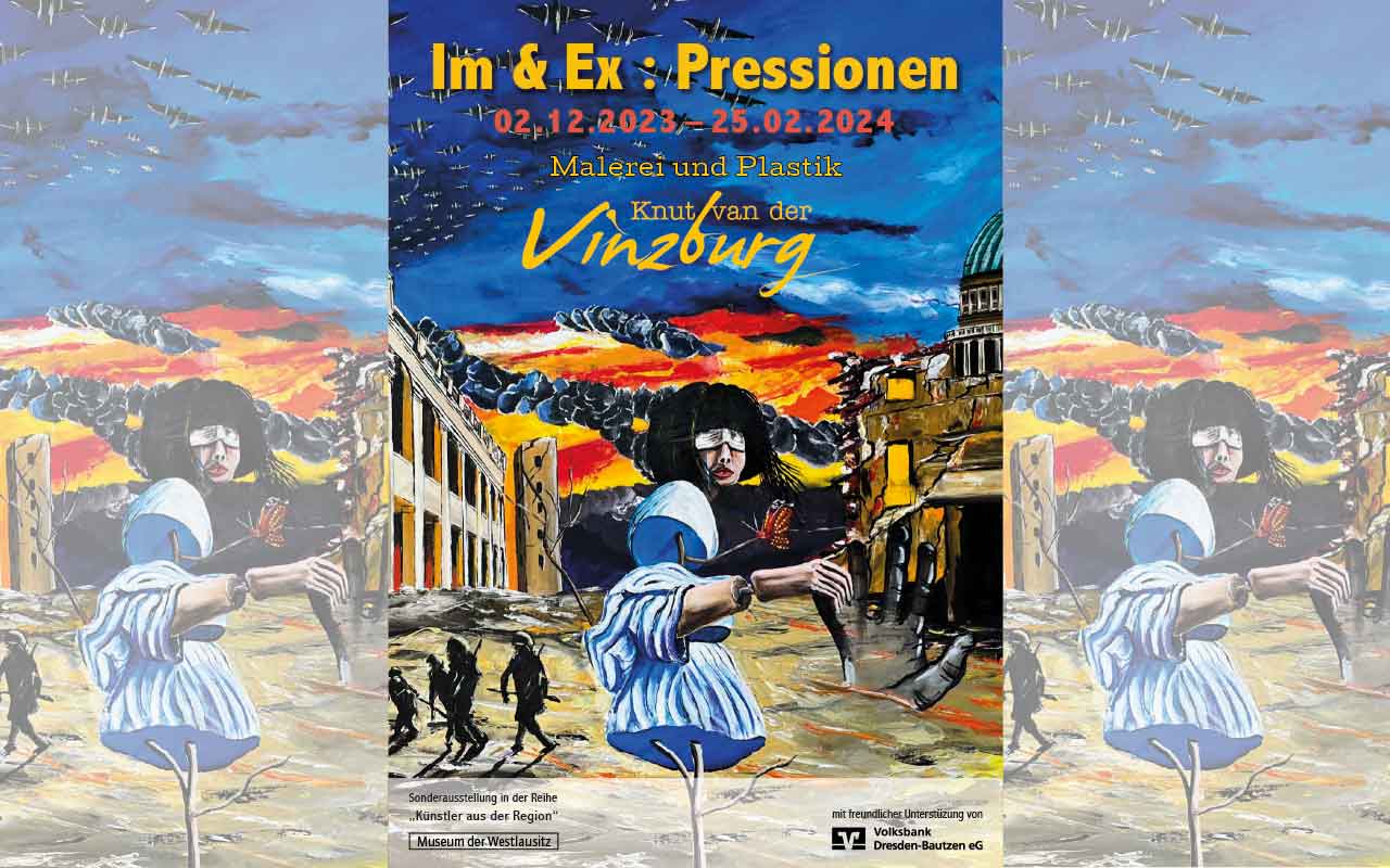 Plakat Sonderausstellung "Im & Ex : Pressionen"