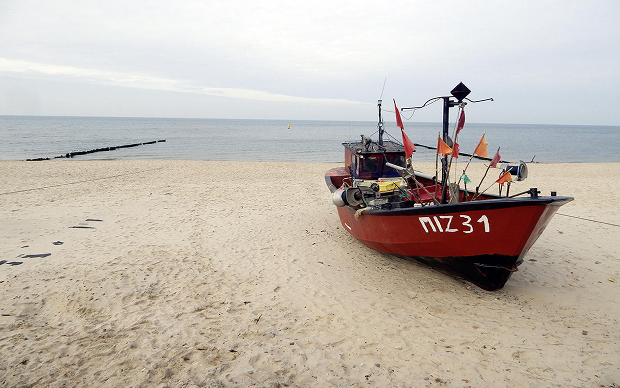 Boot am Strand